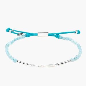 Gorjana NWT !! Power Gemstone Bracelet / Aquamarine and Silver Adjustable